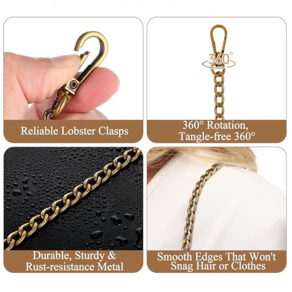 Replacement gold chain strap 47” - Picture 3 of 3